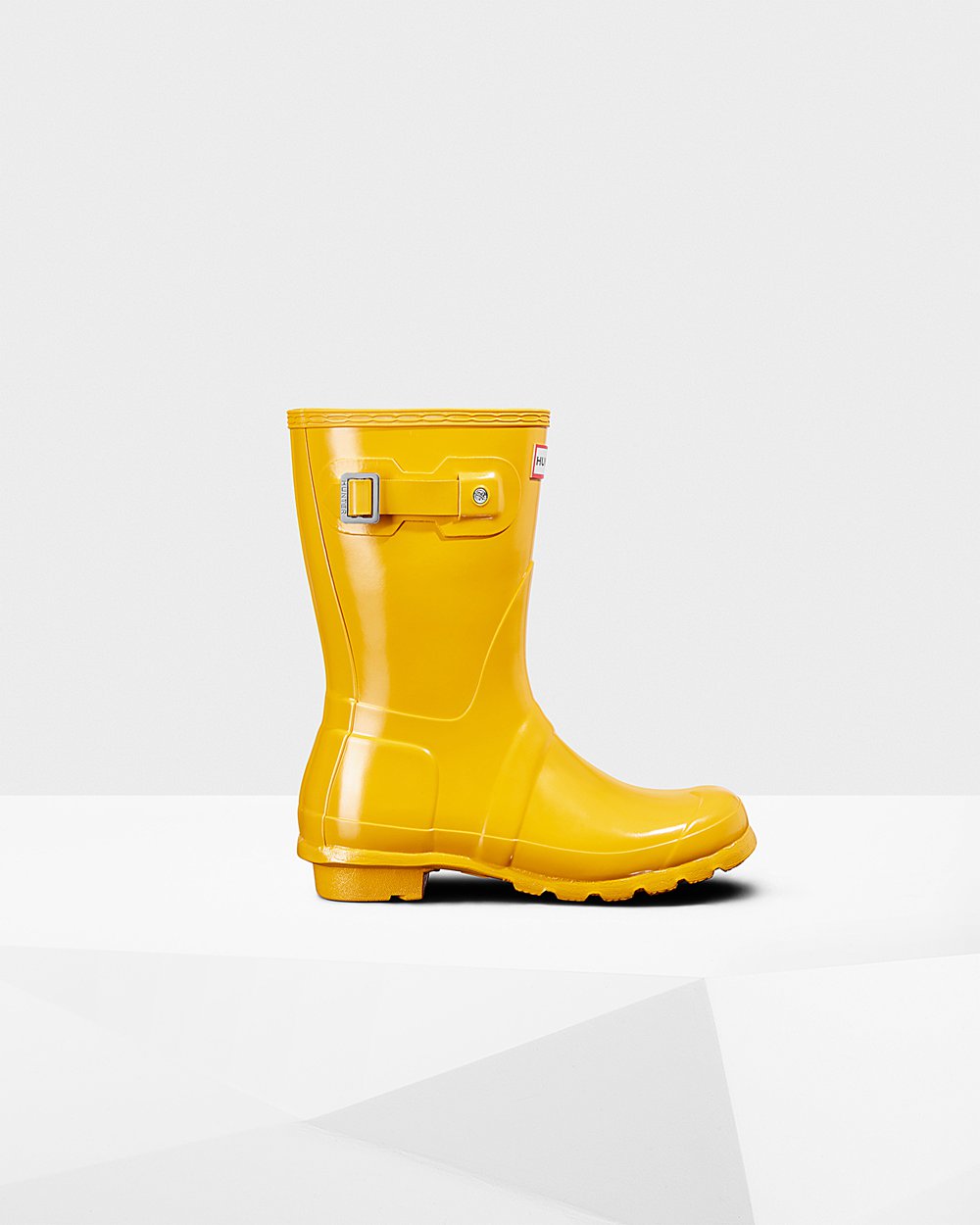 Women Hunter Original Gloss | Short Rain Boots Yellow | NZ-16930-OWPU